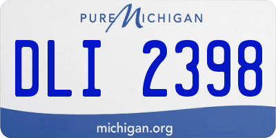 MI license plate DLI2398
