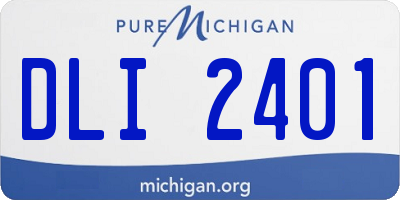 MI license plate DLI2401