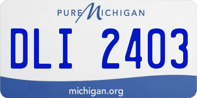 MI license plate DLI2403