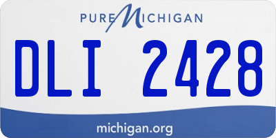 MI license plate DLI2428