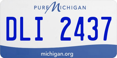MI license plate DLI2437