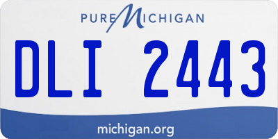 MI license plate DLI2443