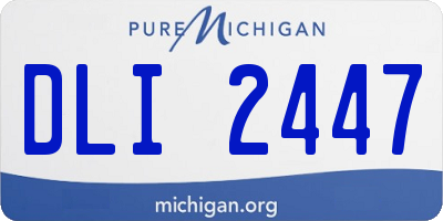 MI license plate DLI2447
