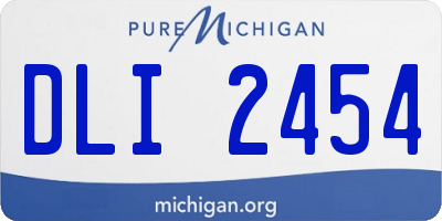 MI license plate DLI2454