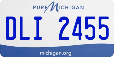 MI license plate DLI2455