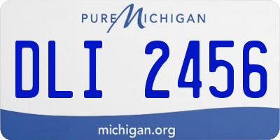 MI license plate DLI2456