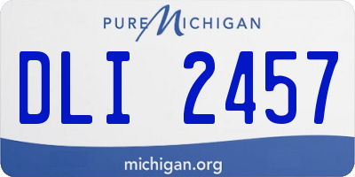 MI license plate DLI2457