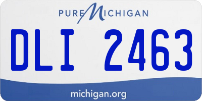 MI license plate DLI2463