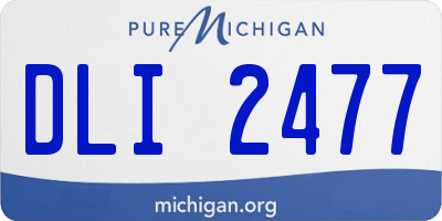 MI license plate DLI2477