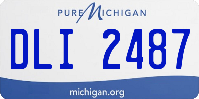 MI license plate DLI2487