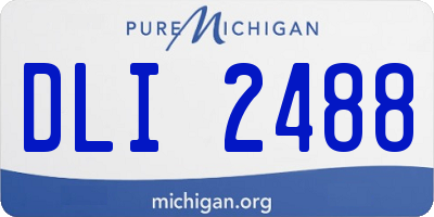 MI license plate DLI2488
