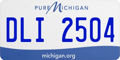 MI license plate DLI2504