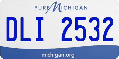 MI license plate DLI2532