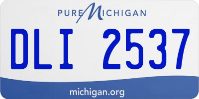 MI license plate DLI2537