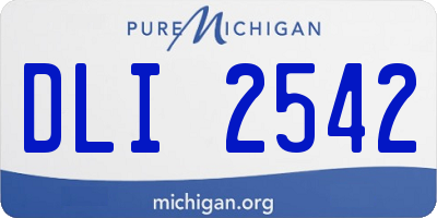 MI license plate DLI2542