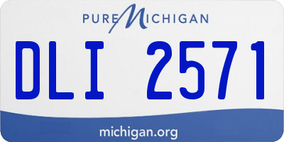 MI license plate DLI2571