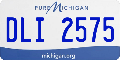 MI license plate DLI2575