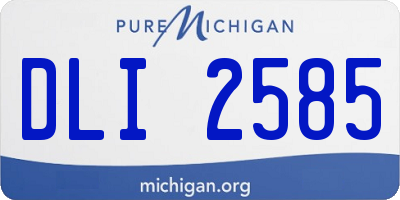 MI license plate DLI2585