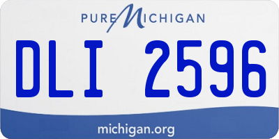 MI license plate DLI2596