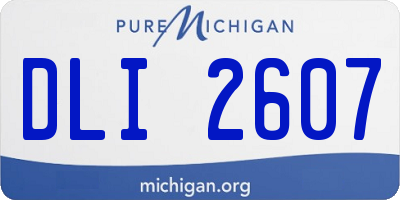 MI license plate DLI2607