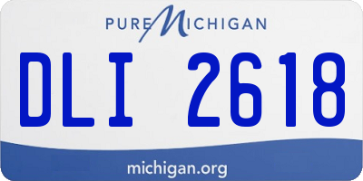 MI license plate DLI2618
