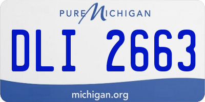 MI license plate DLI2663