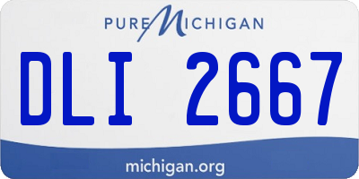 MI license plate DLI2667