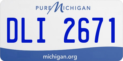 MI license plate DLI2671