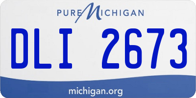 MI license plate DLI2673