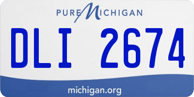 MI license plate DLI2674