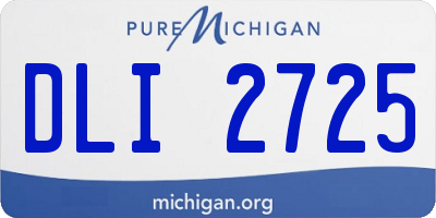 MI license plate DLI2725