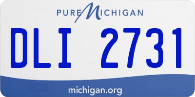 MI license plate DLI2731