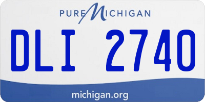 MI license plate DLI2740