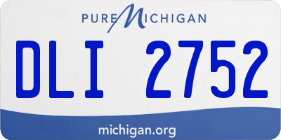 MI license plate DLI2752
