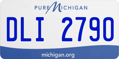 MI license plate DLI2790