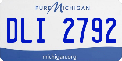 MI license plate DLI2792