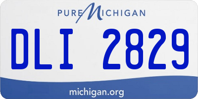 MI license plate DLI2829