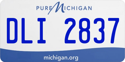 MI license plate DLI2837