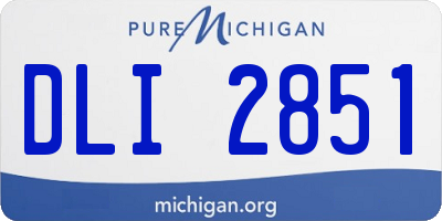 MI license plate DLI2851