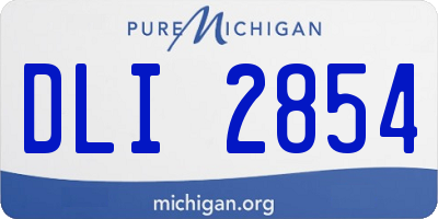 MI license plate DLI2854