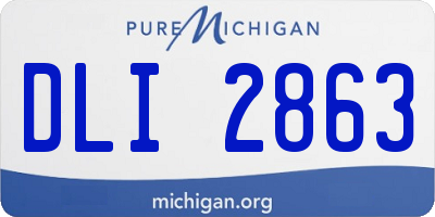 MI license plate DLI2863