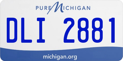 MI license plate DLI2881