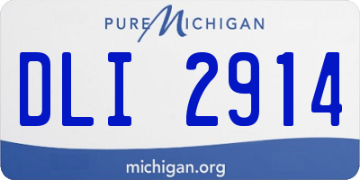 MI license plate DLI2914