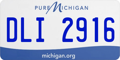 MI license plate DLI2916