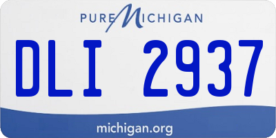 MI license plate DLI2937