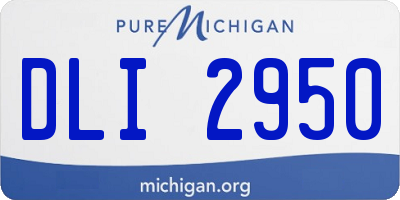 MI license plate DLI2950