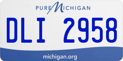 MI license plate DLI2958