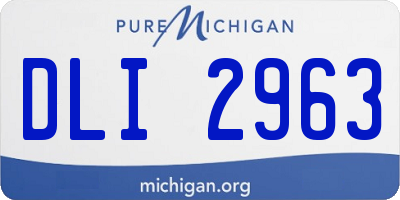 MI license plate DLI2963