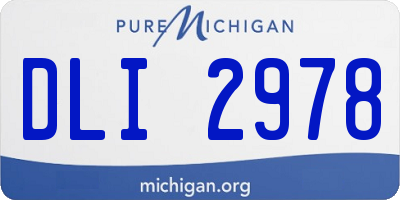 MI license plate DLI2978