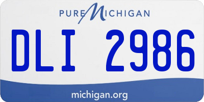 MI license plate DLI2986
